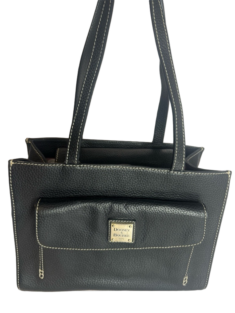 #275 Dooney & Bourke Janine Black Pebble Grain Shoulder Bag